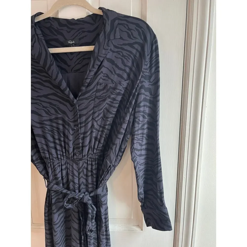 Rails Black Animal Print Jumpsuit L XL - Picture 4 of 7